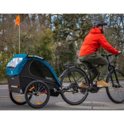 Burley Encore X Fietskar voor 1-2 Kinderen - pacific blue/black