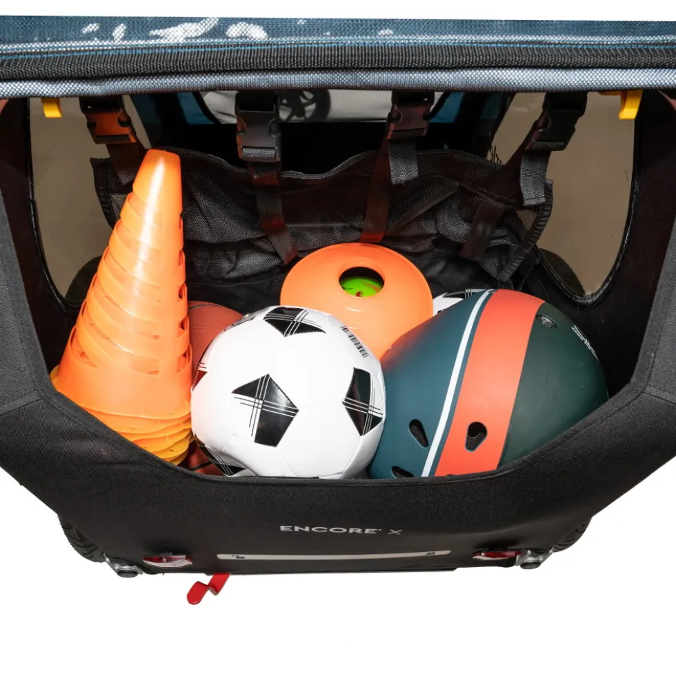 Burley Encore X Fietskar voor 1-2 Kinderen - pacific blue/black