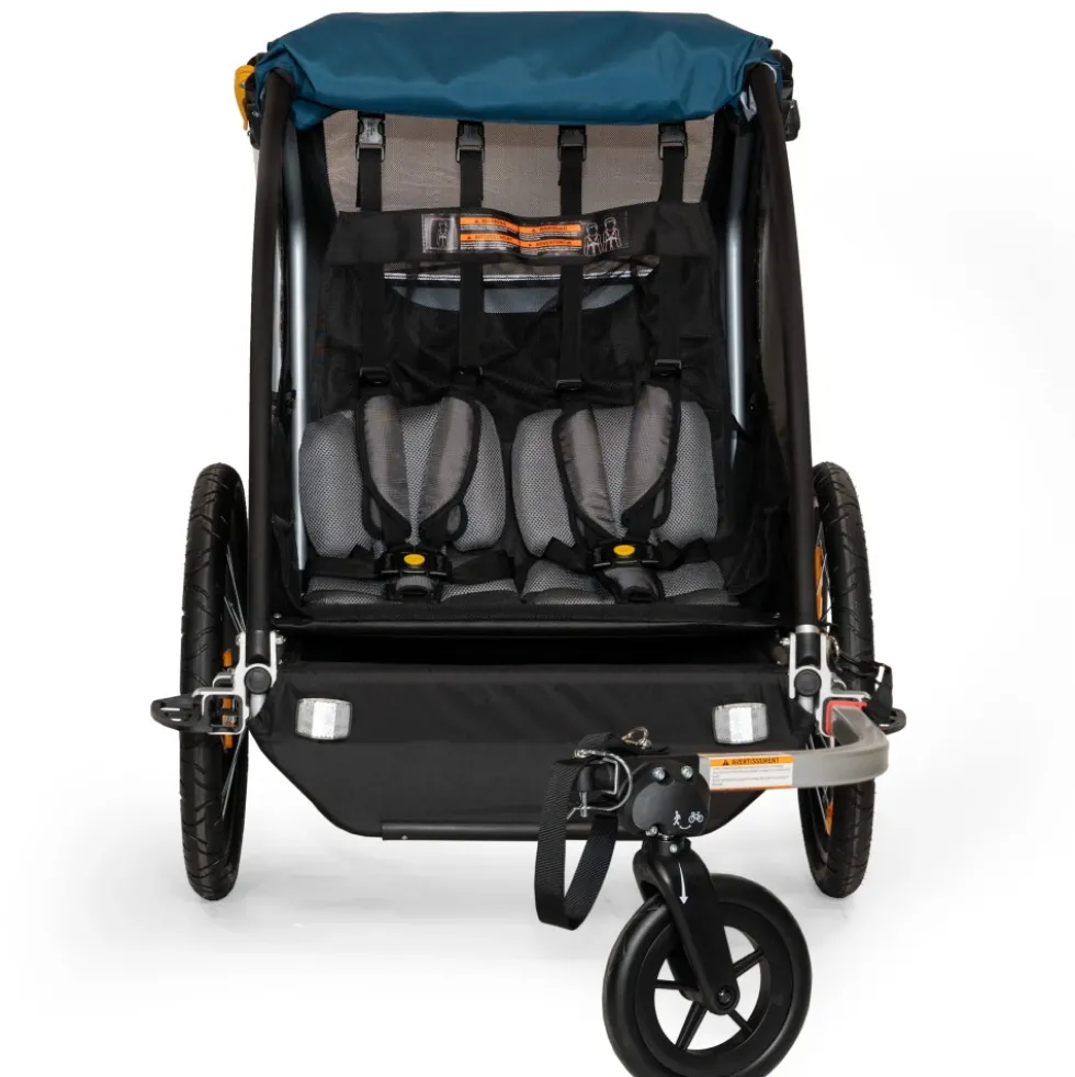 Burley Encore X Fietskar voor 1-2 Kinderen - pacific blue/black