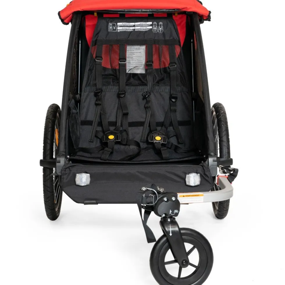 Burley Honey Bee Fietskar voor 1-2 Kinderen - rood/zwart