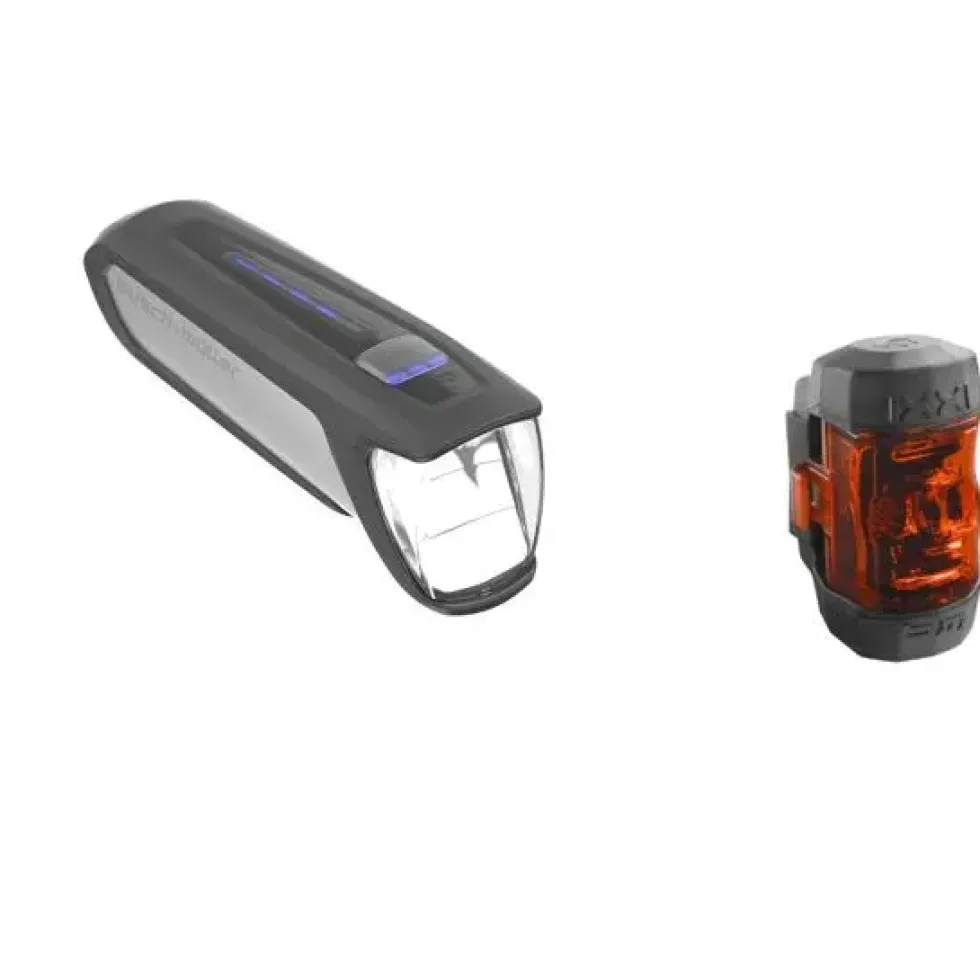 Busch + Müller IXON Core 2 Fietslamp Vooraan + IXXI LED Fietslamp Achteraan - StVZO