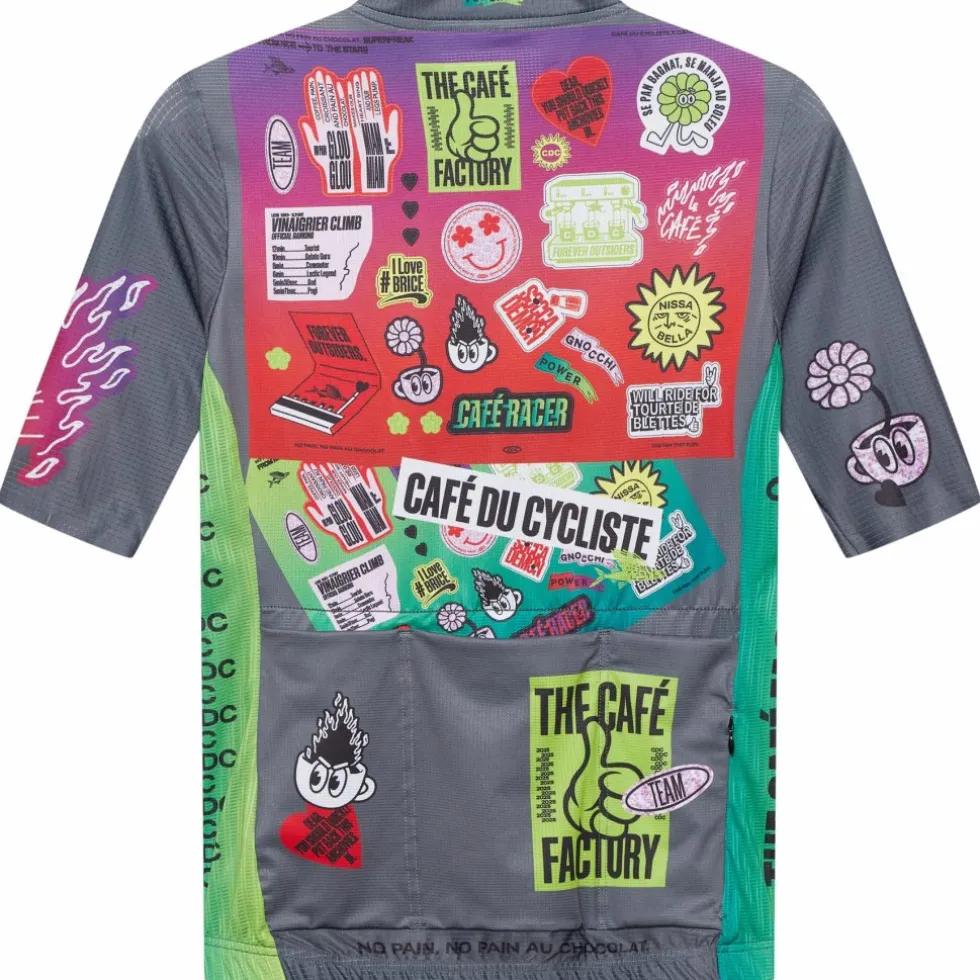 Café du Cycliste x Café Factory Team Bergida Fietsshirt met Korte Mouwen Heren - multico