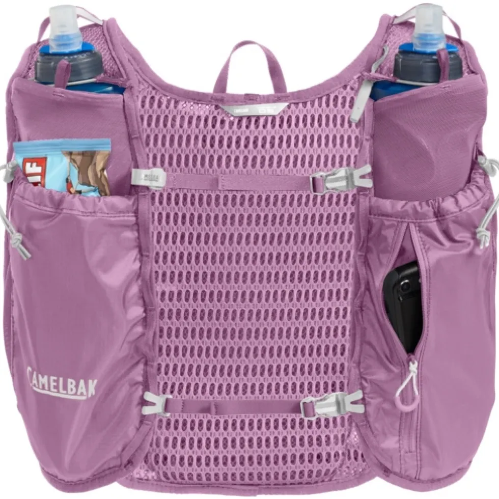 CamelBak Trail Run 7L Vest voor dames + 2 x 500 ml Quick Stow™-flessen - lavendar