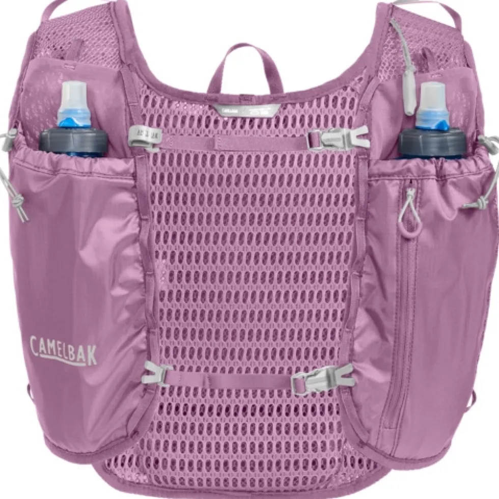 CamelBak Trail Run 7L Vest voor dames + 2 x 500 ml Quick Stow™-flessen - lavendar