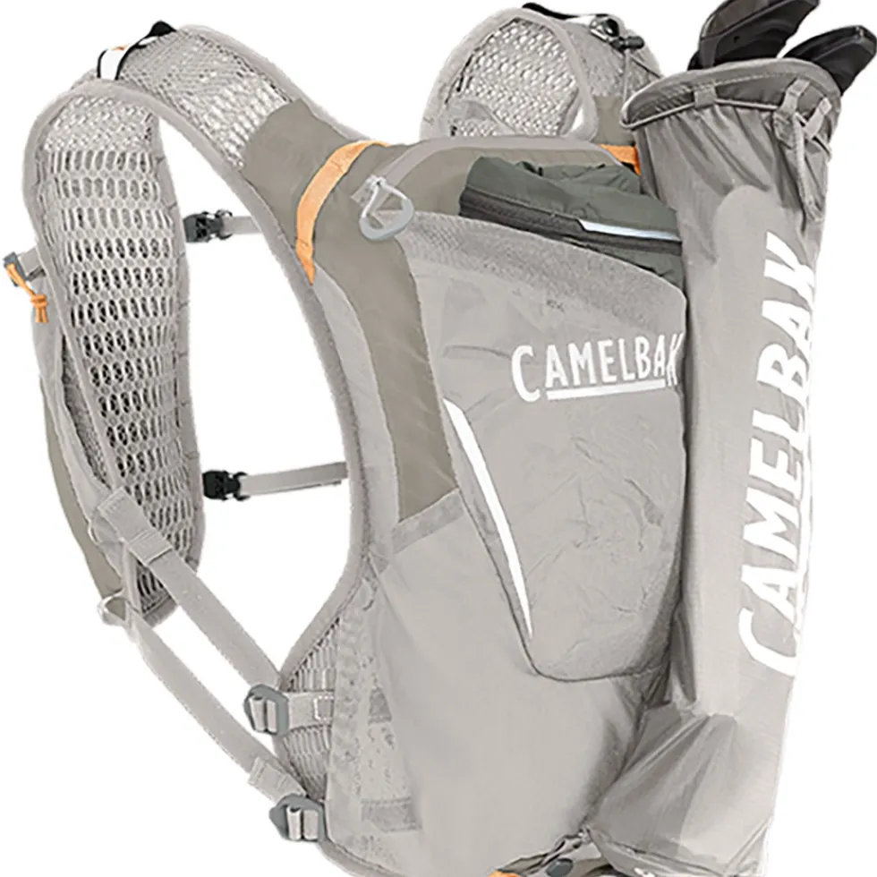 CamelBak Zephyr Pro 12 Hardloop-Bodywarmer Dames + 2 x 500ml Quick Stow™ Flasks - flint grey