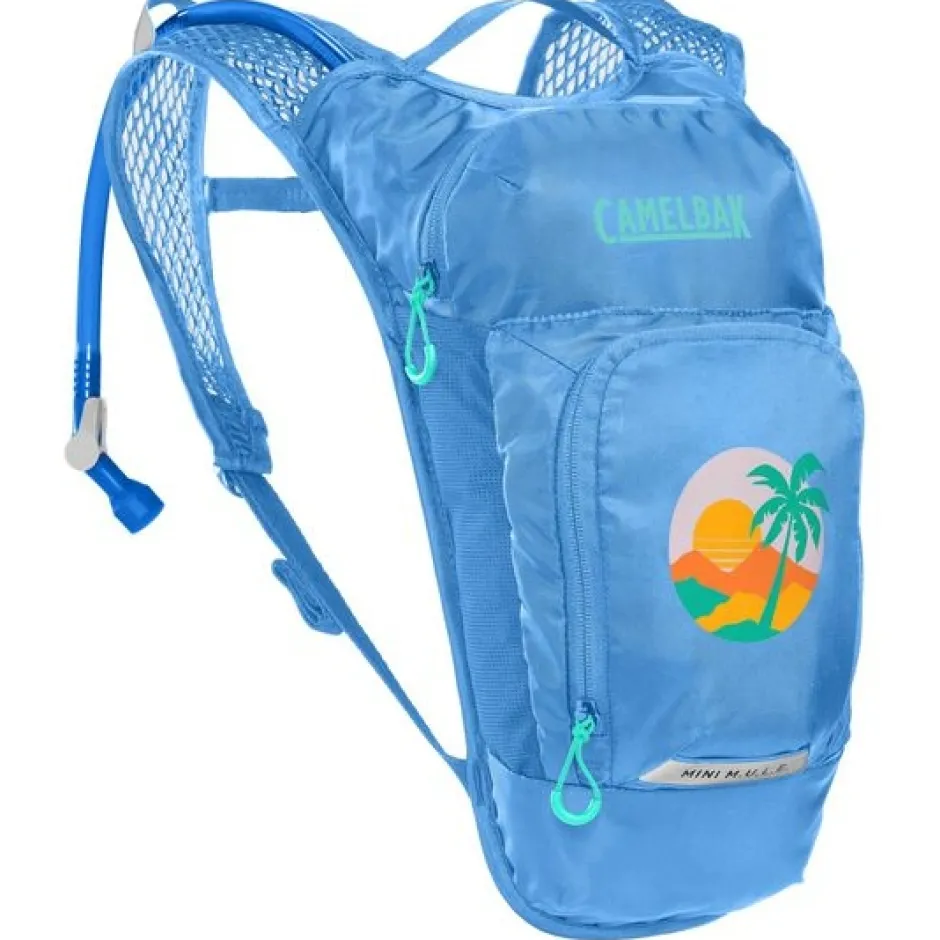 Drinkrugzakken < CamelBak Mini M.U.L.E. 5L Drinkrugzak voor kinderen + 1,5 liter Crux-reservoir - blauw/palm