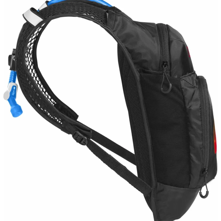 Drinkrugzakken < CamelBak Mini M.U.L.E. 5L Drinkrugzak voor kinderen + 1,5 liter Crux-reservoir - zwart/flames