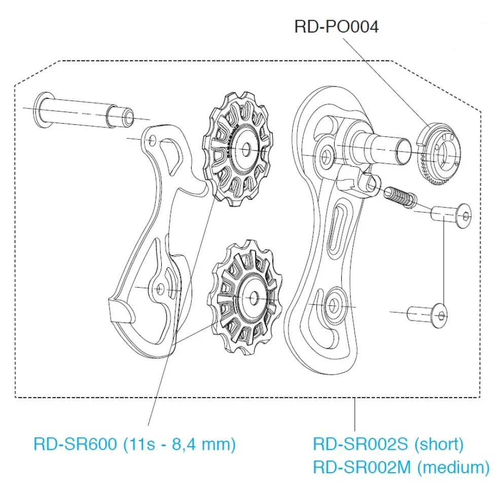 Campagnolo RD-SR002M Derailleur Cage for Super Record 11 speed - zwart