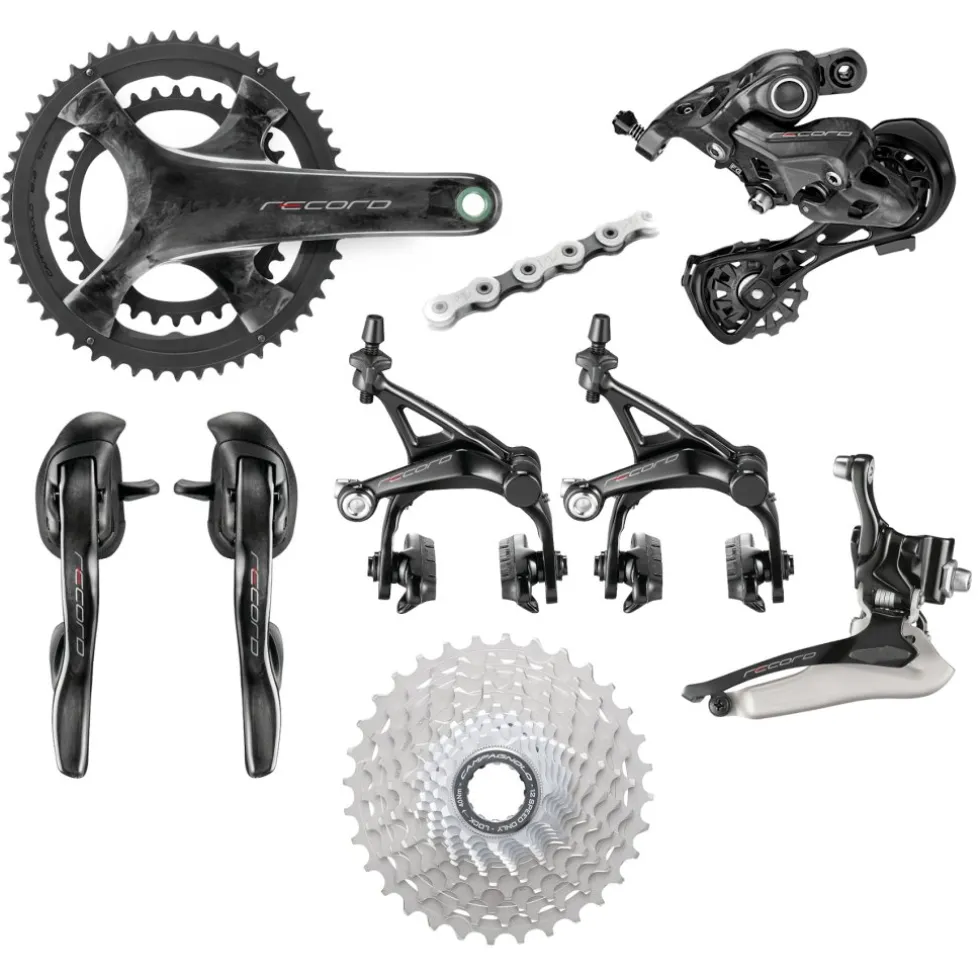 Campagnolo Record groepset 2x12-speed - mechanische velgremmen