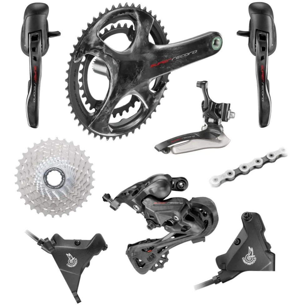 Campagnolo Super Record groepset 2x12-speed - hydraulische schijfrem - Flat Mount