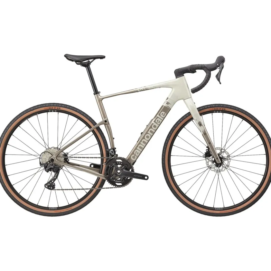 Gravelbikes Bikepacking < Cannondale TOPSTONE Carbon 3 - 2X Shimano GRX - Gravelbike - 2026 - chalk