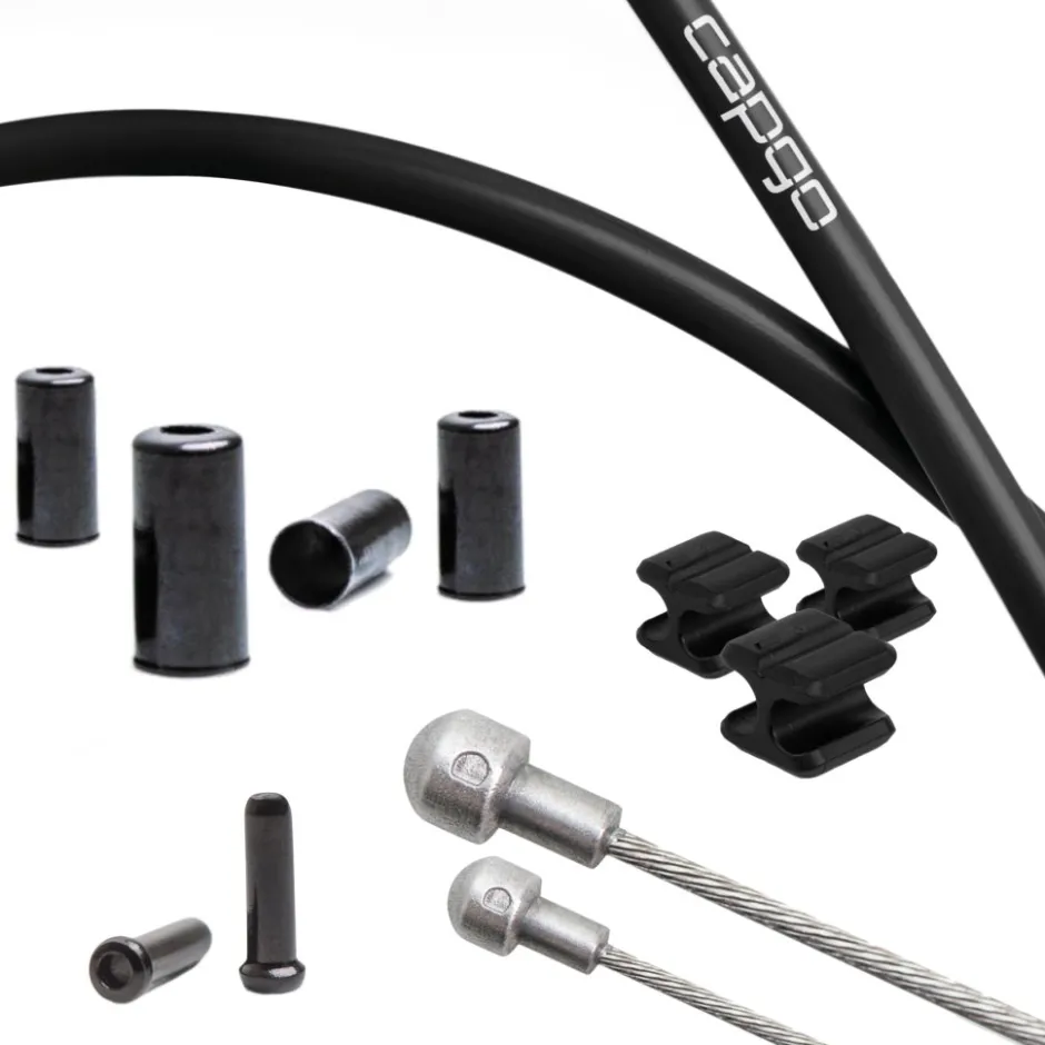 Bowdenkabels En Buitenkabels < capgo Remkabelset - Blue Line | PTFE - Road (Shimano/SRAM) | zwart