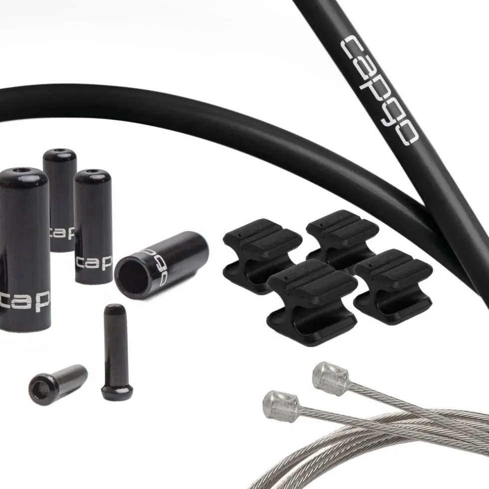 capgo Schakelkabelset - Orange Line | Double (2x) - Road (Campagnolo) | zwart