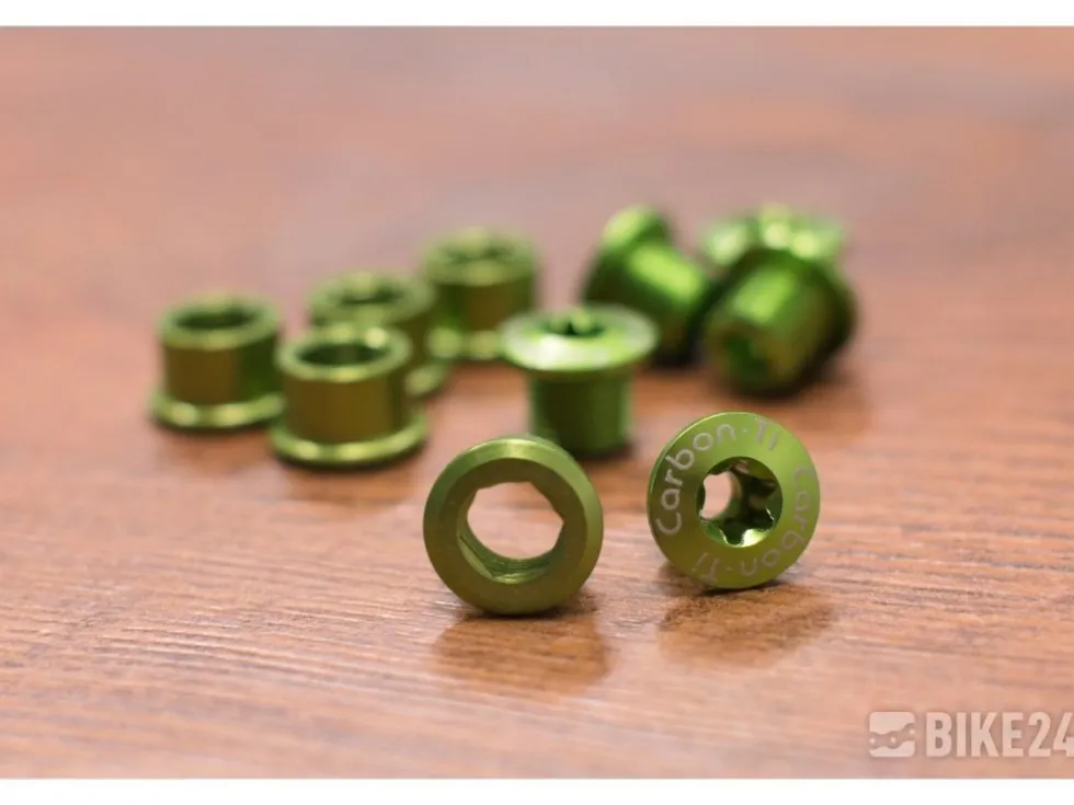 Carbon-Ti X-Fix Road Chainring Fixing Bolt Set - red
