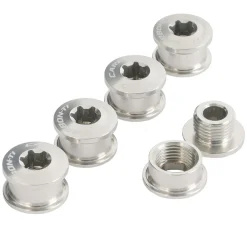 Carbon-Ti X-Fix Road XS Chainring Fixing Bolt Set - silver
