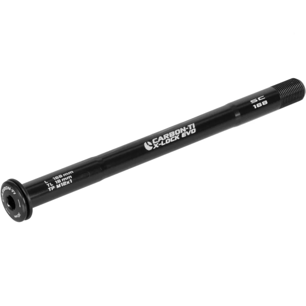 Carbon-Ti X-Lock EVO Steekas - 12x142/148mm - M12x1.0mm - Lengte 168mm - zwart