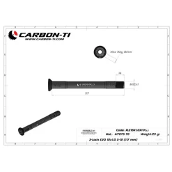 Snelspanners En Steekassen < Carbon-Ti X-Lock EVO Thru Axle - 12x100mm - X-12 - M12x1.0mm - Length 117mm - black