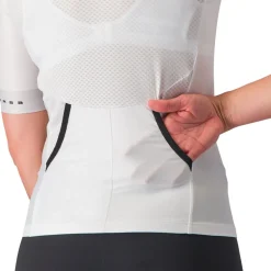 Castelli Free Speed 2 Race Fietsshirt met Korte Mouwen Dames - wit/zwart 001