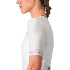 Castelli Free Speed 2 Race Fietsshirt met Korte Mouwen Dames - wit/zwart 001