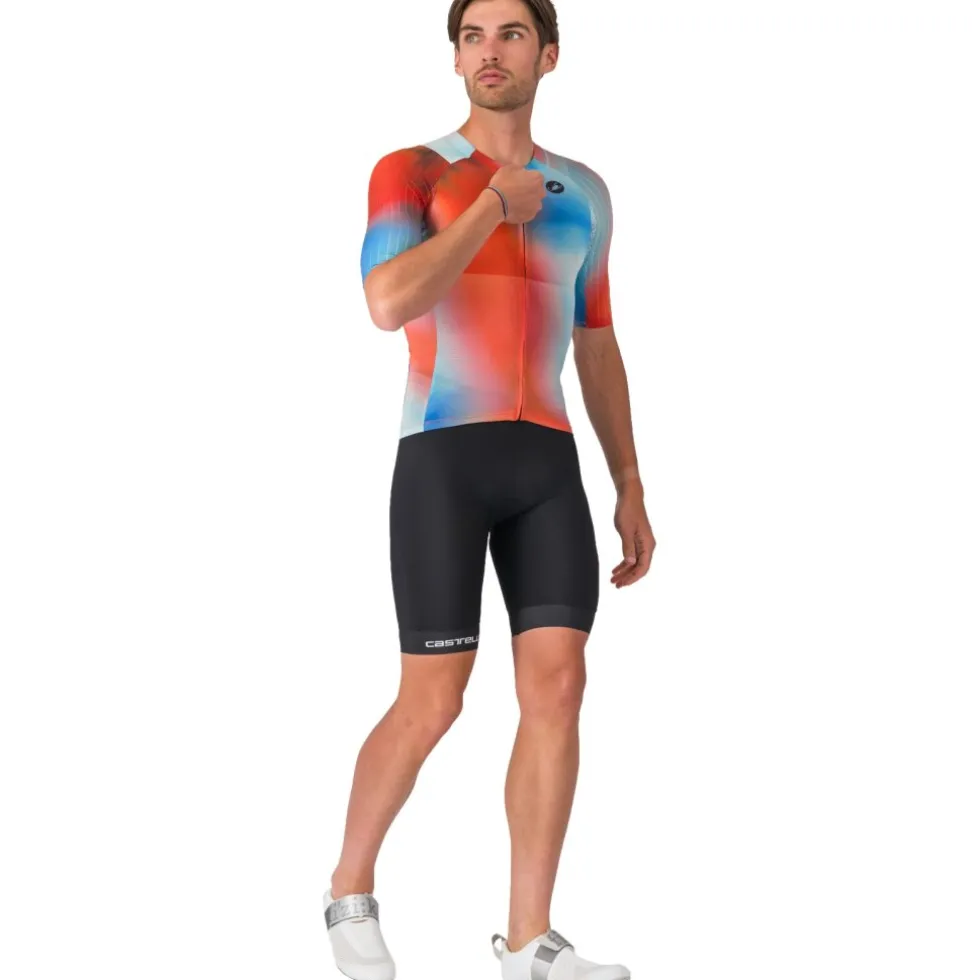 Castelli Free Speed 3 Race Fietsshirt met Korte Mouwen Heren - paprika/winter sky 655