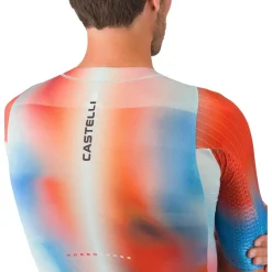 Castelli Free Speed 3 Race Fietsshirt met Korte Mouwen Heren - paprika/winter sky 655