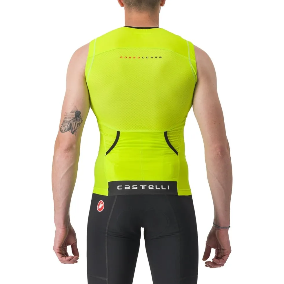 Castelli Free Tri 2 Shirt zonder Mouwen Heren - electric lime/niagara blue 383