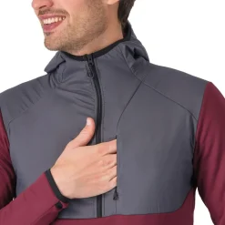 Castelli Unltd Roam Hoodie Heren - bordeaux/lead grey 421