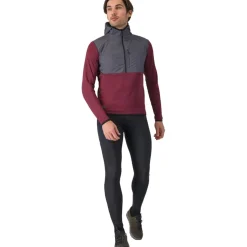 Castelli Unltd Roam Hoodie Heren - bordeaux/lead grey 421