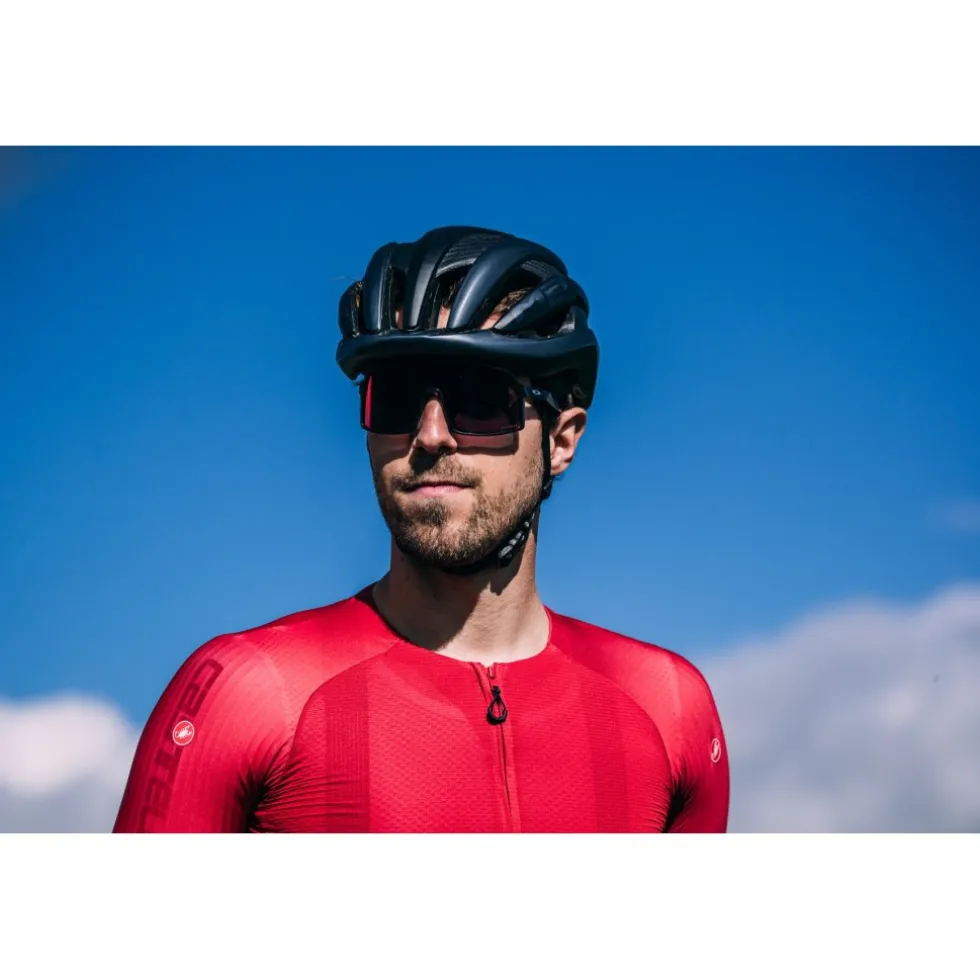Castelli Aero Race 7.0 Fietsshirt met Korte Mouwen Heren - light black 085