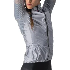 Castelli Aria Shell Jas Dames - silver grey 870