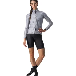 Castelli Aria Shell Jas Dames - silver grey 870
