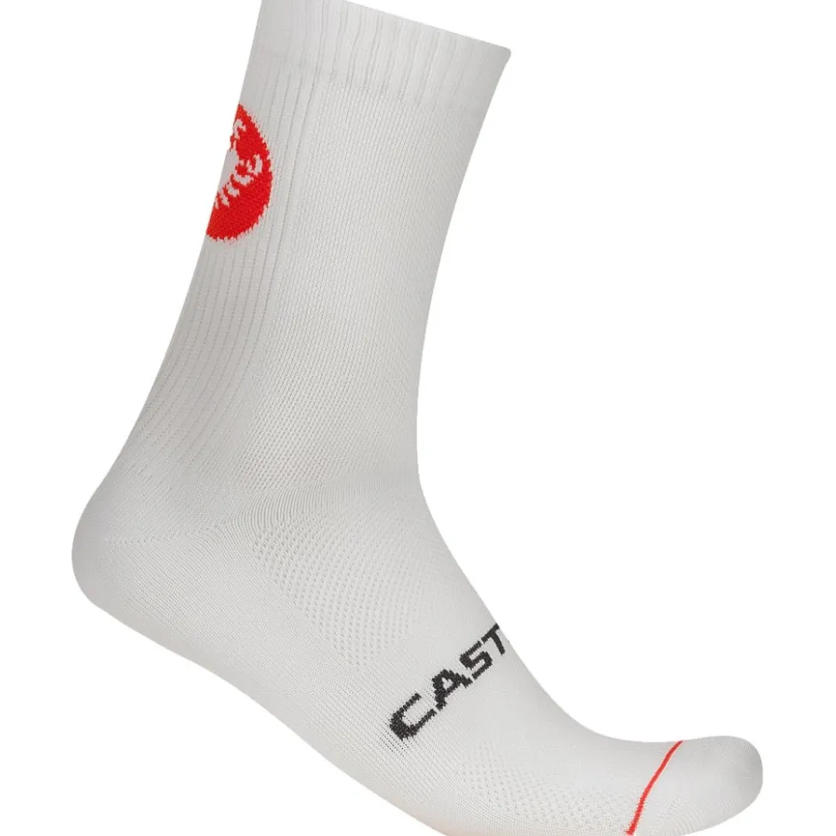 Fietssokken < Castelli Entrata 12 Sokken - white 001