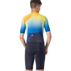 Castelli Free Sanremo 3 Racebody met Korte Mouwen Heren - belgian blue/multicolor vivid 424