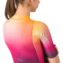 Castelli Free Sanremo 3 Racebody met Korte Mouwen Dames - dark night shade/vivid orange- 513