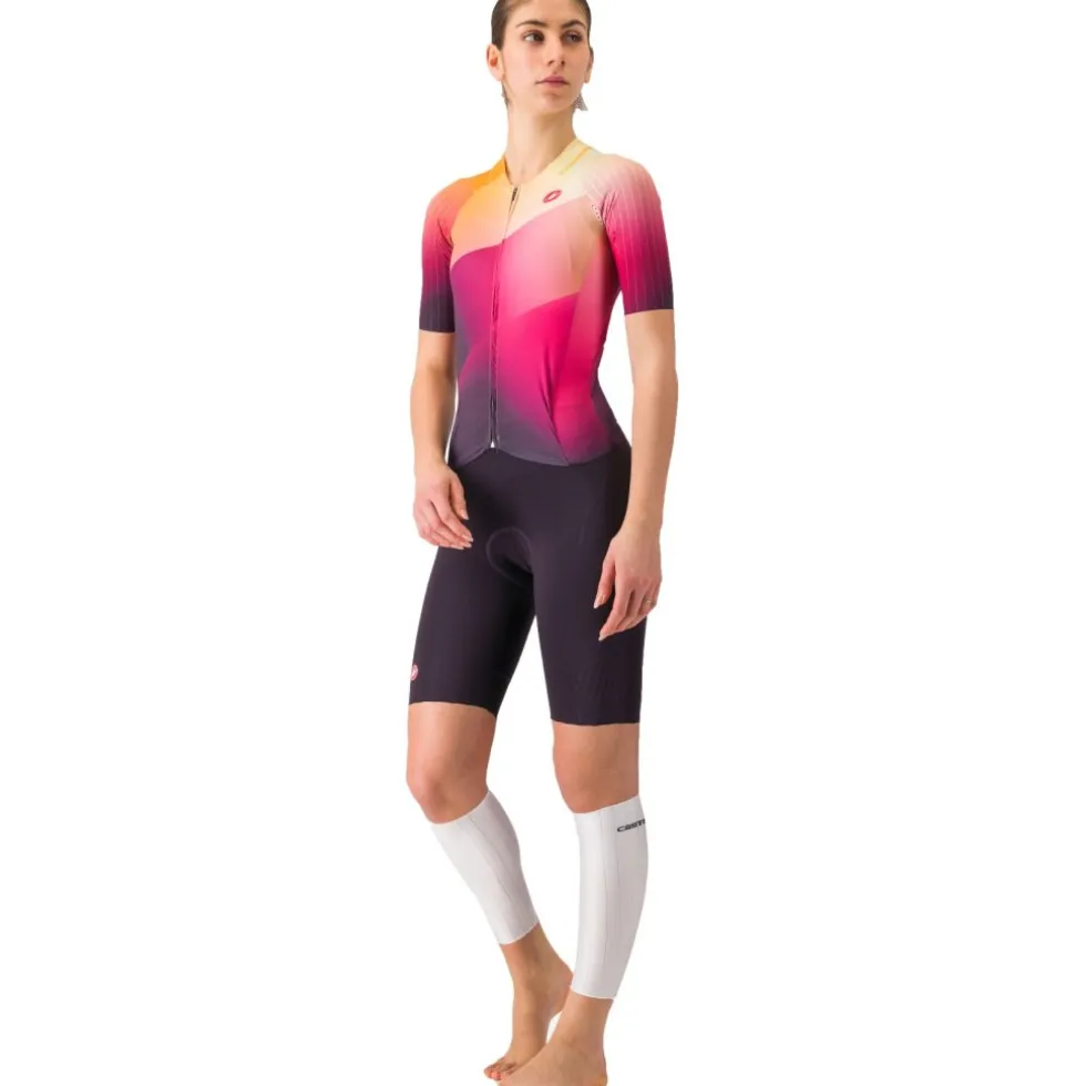 Castelli Free Sanremo 3 Racebody met Korte Mouwen Dames - dark night shade/vivid orange- 513