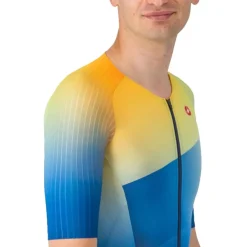 Castelli Free Speed 3 Race Fietsshirt met Korte Mouwen Heren - belgian blue/multicolor vivid 424