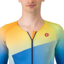 Castelli Free Speed 3 Race Fietsshirt met Korte Mouwen Heren - belgian blue/multicolor vivid 424