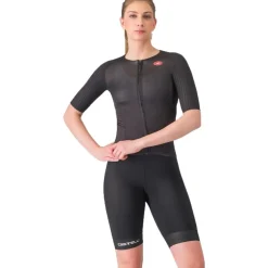 Castelli Free Speed 3 Race Fietsshirt met Korte Mouwen Dames - zwart 010