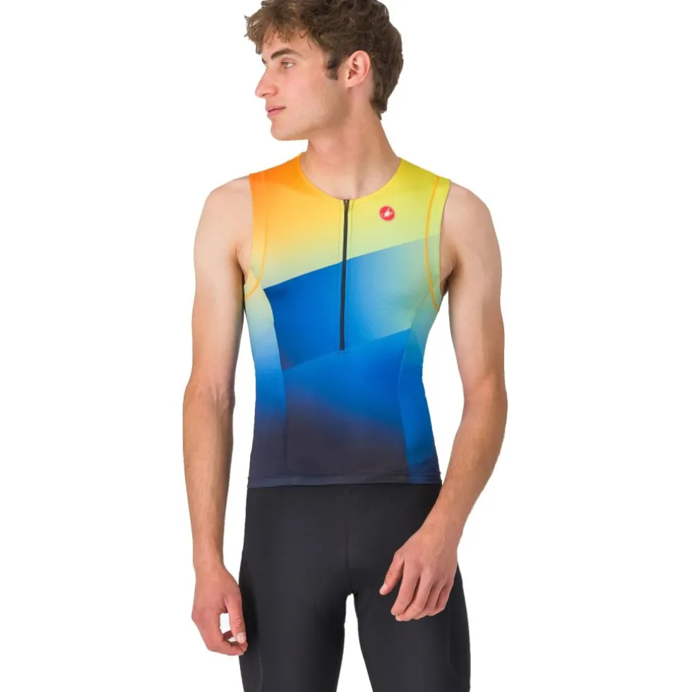 Castelli Free Speed 3 Shirt zonder Mouwen Heren - belgian blue/multicolor vivid 424