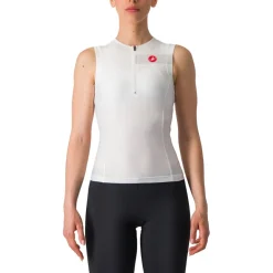 T-Shirts & Tops < Castelli Free 2 Tri Shirt zonder Mouwen Dames - wit/zwart 001