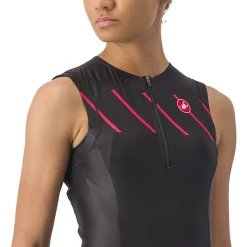 Castelli Free 2 Tri Tank Dames - black/hibiscus 181