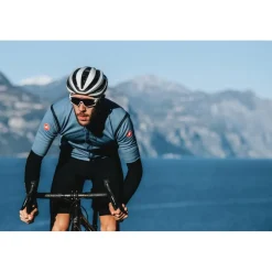 Racefietsjacks < Castelli Gabba RoS 2 Jas met Korte Mouwen Heren - belgian blue/silver grey 424