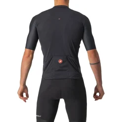 Wielershirts < Castelli Prologo 7 Fiethirt met Korte Mouwen Heren - light black/ilver grey-ivory 085