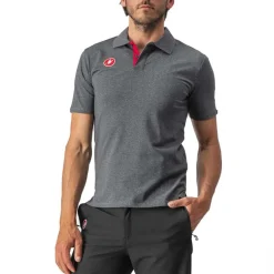 Castelli Race Day Poloshirt Heren - melange grey 006