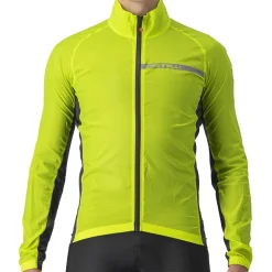Castelli Squadra Stretch Jas Heren - electric lime/dark grey 383