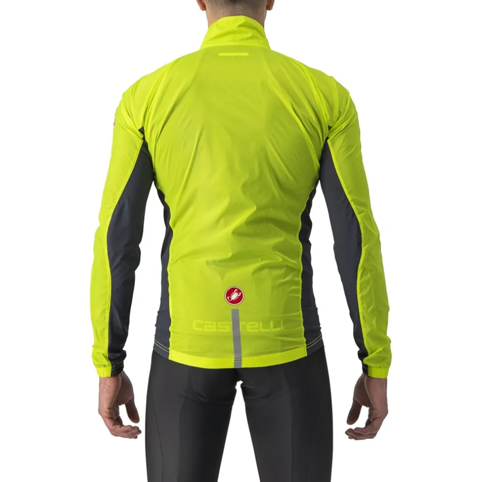 Castelli Squadra Stretch Jas Heren - electric lime/dark grey 383