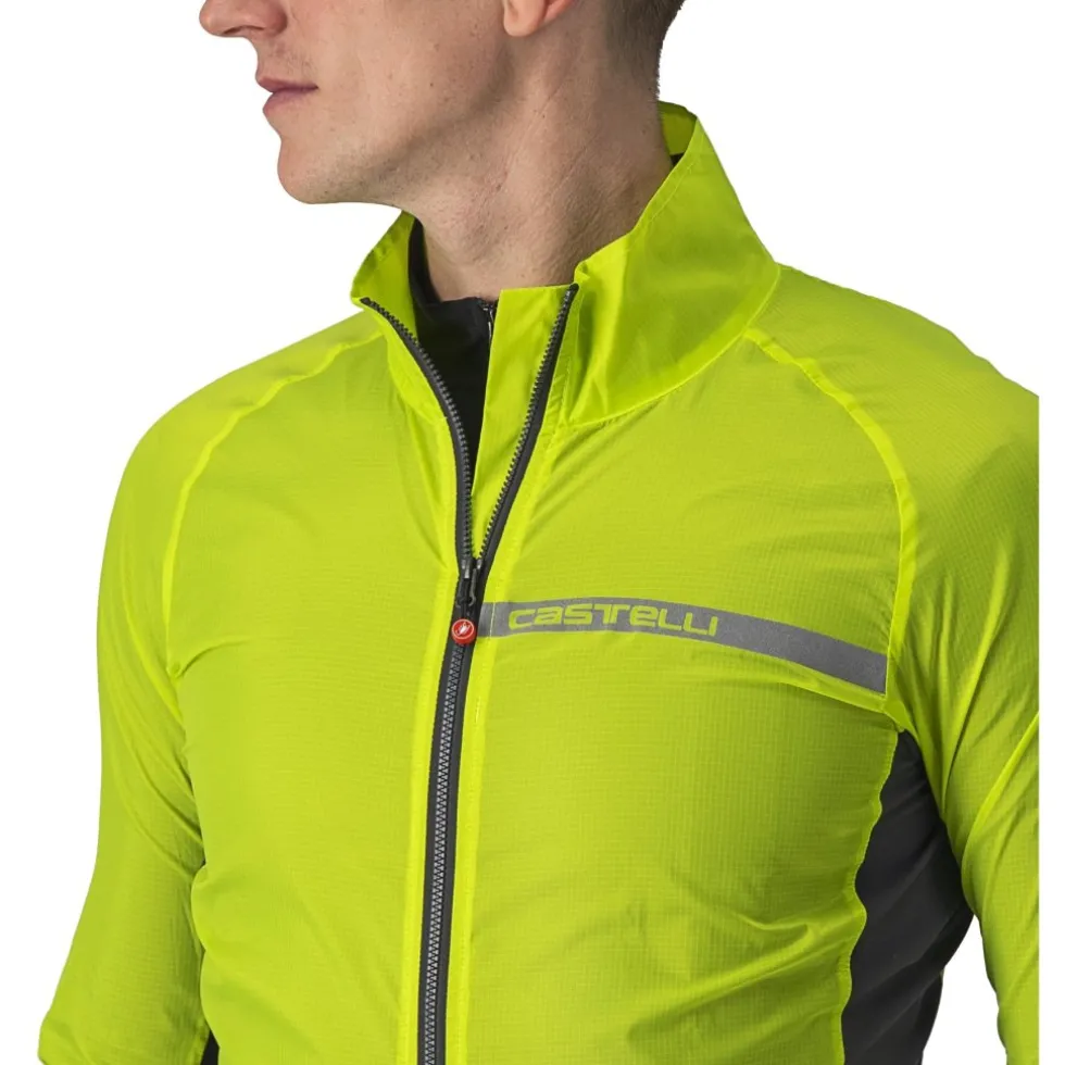 Castelli Squadra Stretch Jas Heren - electric lime/dark grey 383