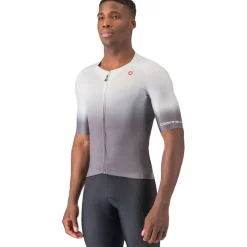 Castelli UPF Fietsshirt met Korte Mouwen Heren - silver grey 870