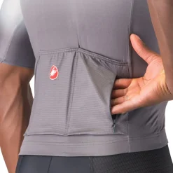 Castelli UPF Fietsshirt met Korte Mouwen Heren - silver grey 870