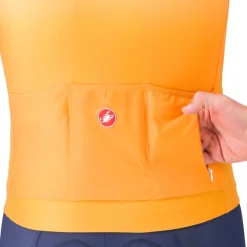 Castelli UPF Fietsshirt met Korte Mouwen Heren - vivid orange 863